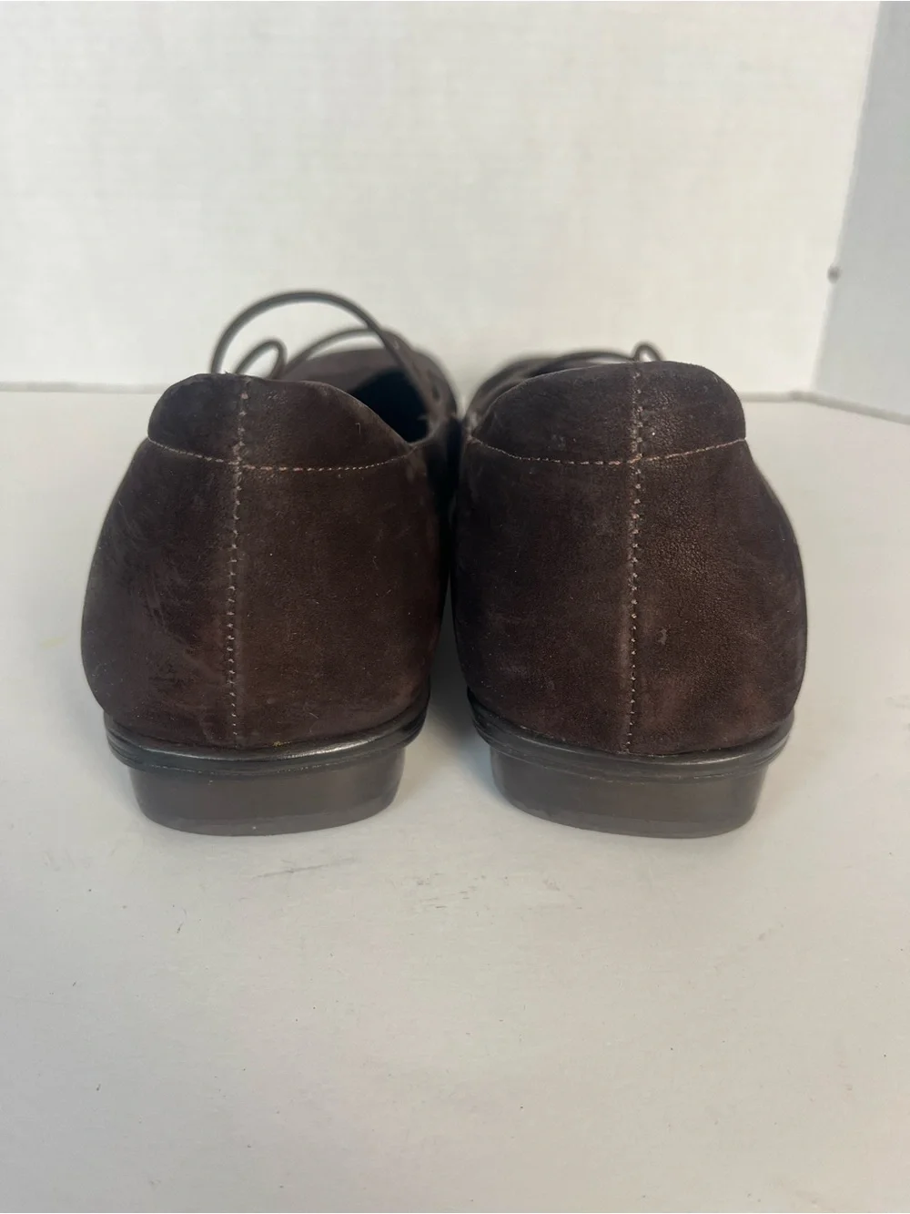 J Jill Brown Suede Ballet Flat Size 11 Chocolate Brown Square Toe Slip On Preppy